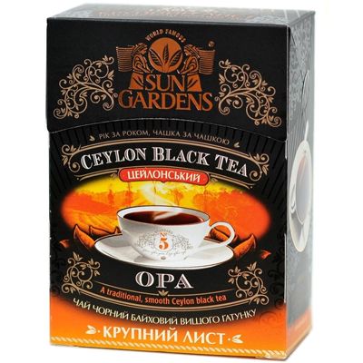 Чай чорний розсипний Sun Gardens ОРА 90 г , 100 г