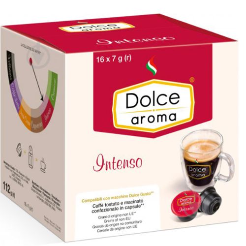 Кава в капсулах Dolce Aroma Intenso для системи Dolce Gusto 7 г х 16 шт.