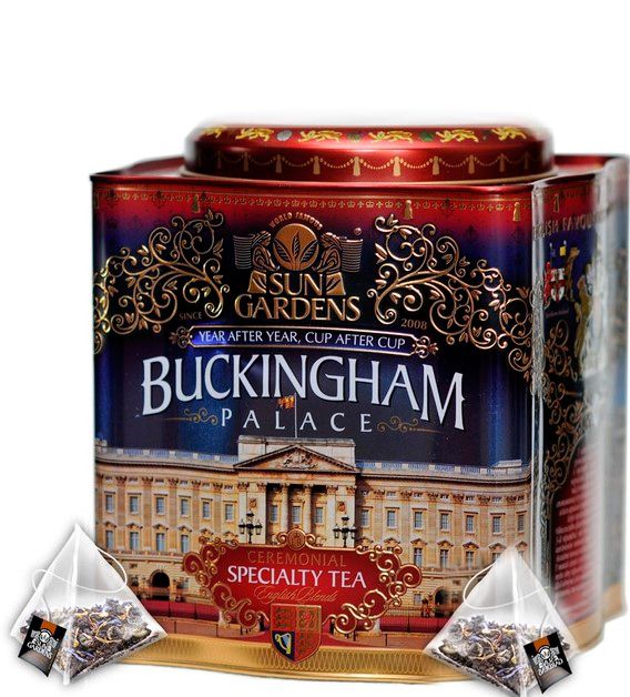 Чай чорний + зелений Sun Gardens Buckingham 100 пірамідок 200 г