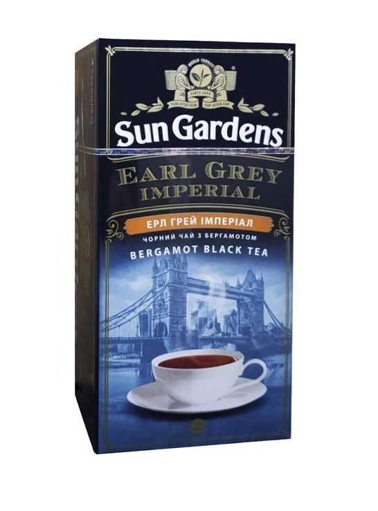 Чай чорний Sun Gardens Earl Gray Imperial 25 пакетиків по 2 г