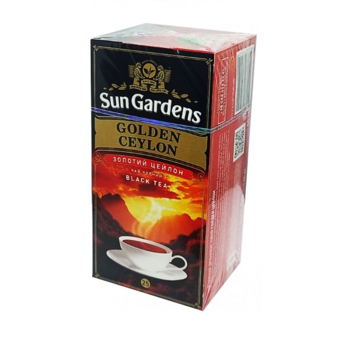 Чай чорний Sun Gardens Golden Ceylon 25 пакетиків по 2 г