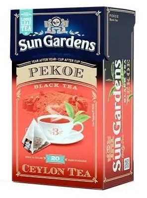 Чай чорний Sun Gardens Pekoe, 50 г, 20 пірамідок