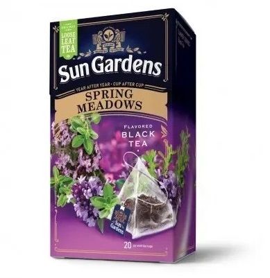 Чай чорний Sun Gardens Spring Meadows, 32 г, 20 пірамідок