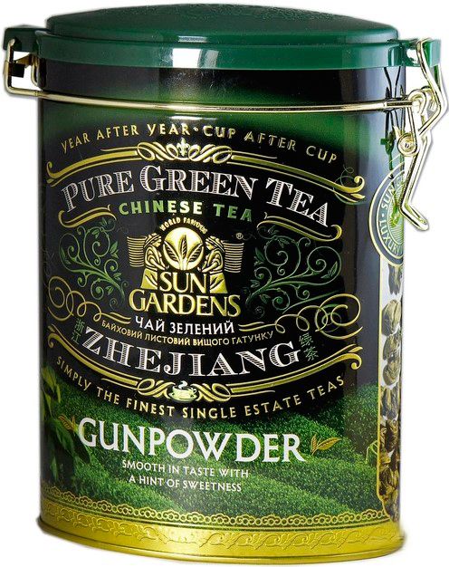 Чай зелений Sun Gardens Gunpowder 100 г жерстяна банка